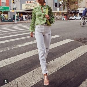 Emmie Cheetah Print Silk Blouse by Milly